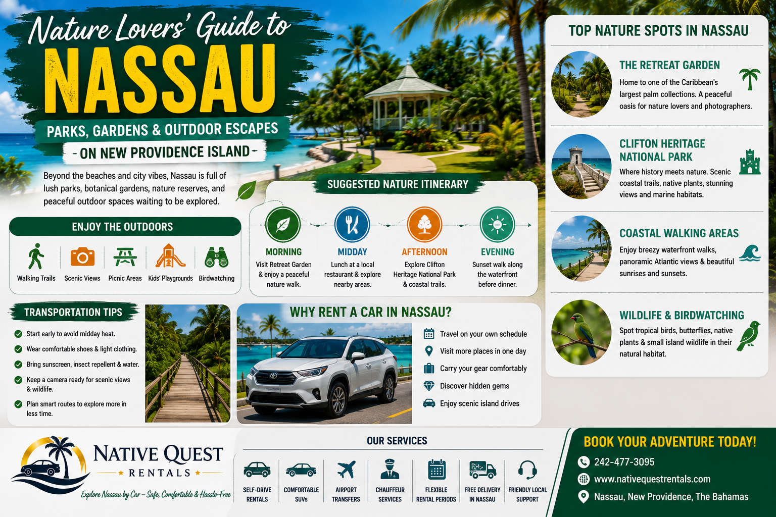 You are currently viewing Nature Lovers’ Guide to Nassau: Parks, Gardens, and Outdoor Escapes on New Providence Island